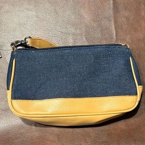 Stylish Blue and Yellow Clutch